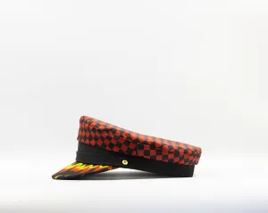 Checker & Flames - Red & Black