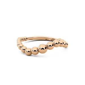 Chorost & Co. Private Collection 14K Rose Gold Graduated Beads Wave Band