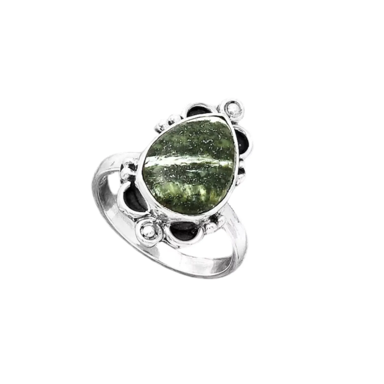 Chrysotile Solid 925 Sterling Silver Ring 7.5