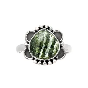Chrysotile Solid 925 Sterling Silver Ring 7