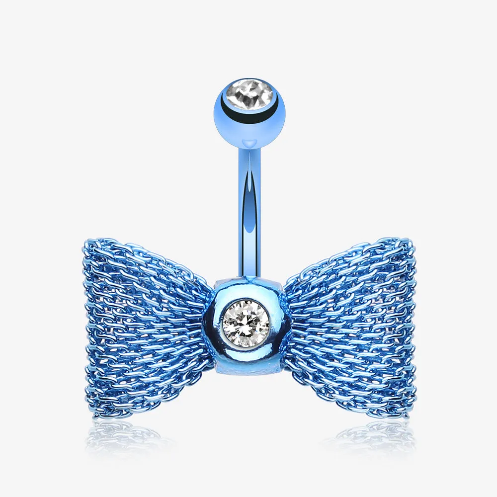 Colorline Mesh Bow-Tie Belly Button Ring
