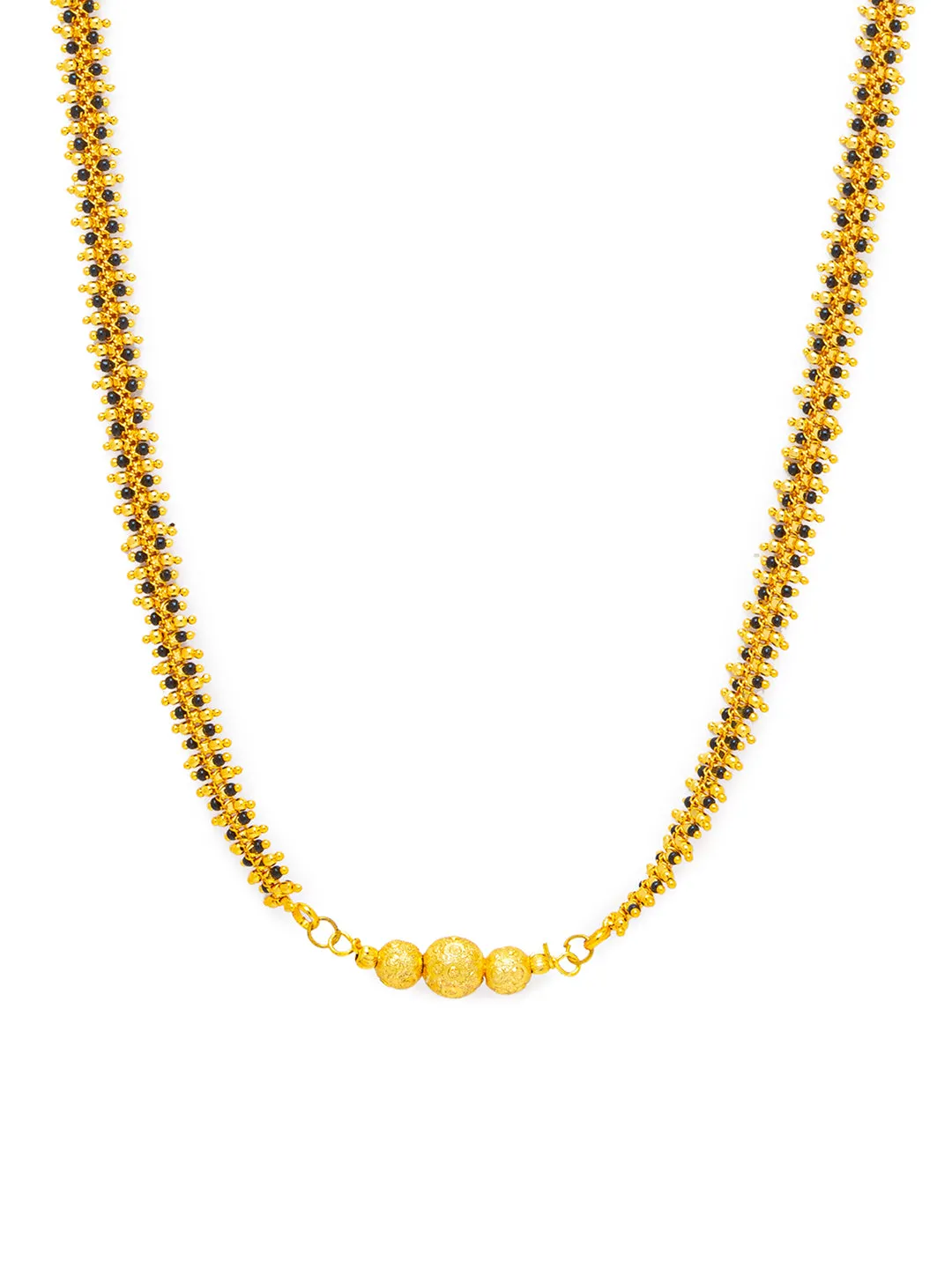 Combo Set of 2 Gold Plated Short Mangalsutra Designs and Long Mangalsutra Designs Ball Shape Pendant