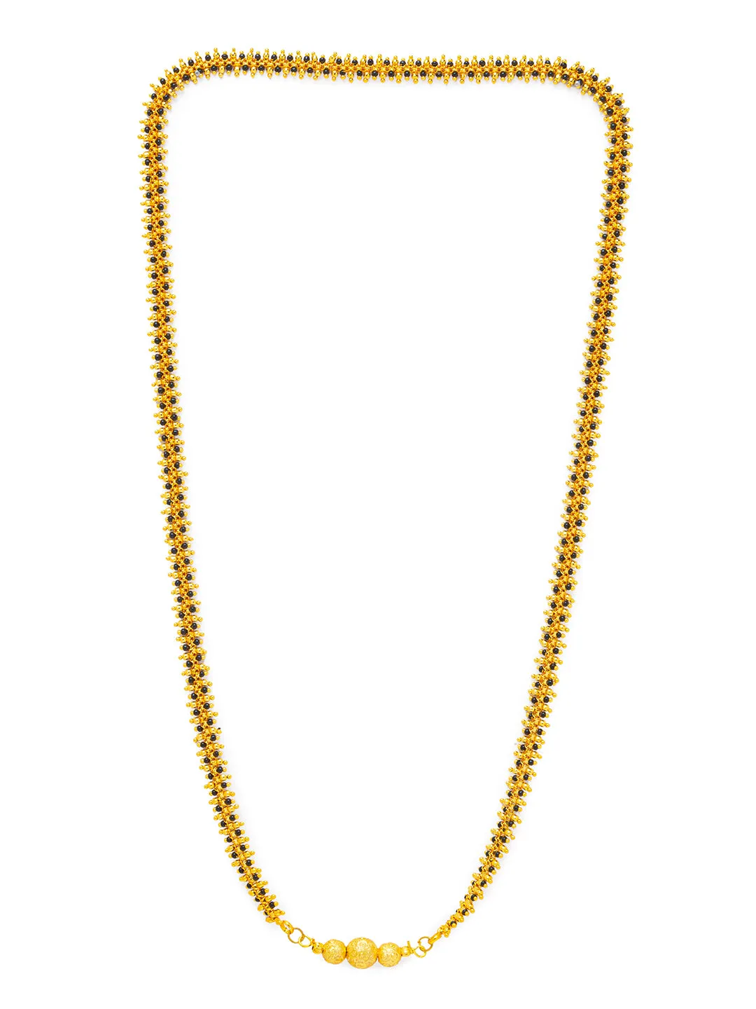 Combo Set of 2 Gold Plated Short Mangalsutra Designs and Long Mangalsutra Designs Ball Shape Pendant