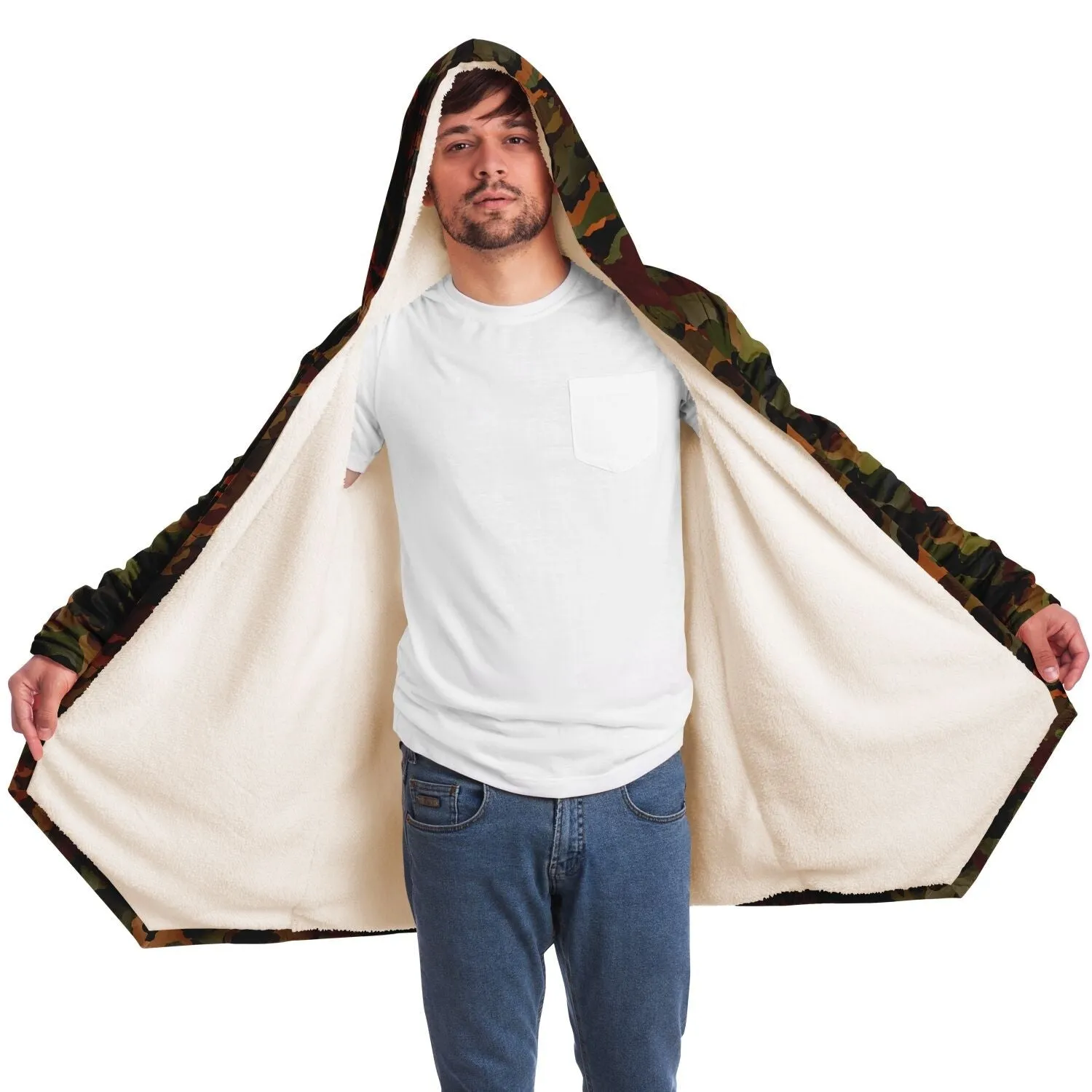Comfort Camo Microfleece Cloak - Black or White Fleece