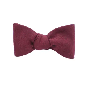 Cotton Burgundy Self Tie Bow Tie