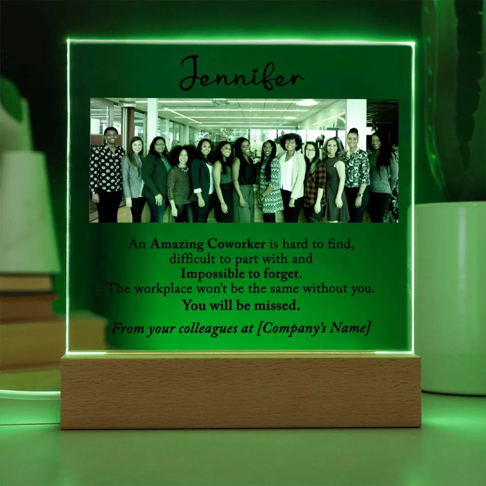 Coworker Leaving Gift, Coworker Retirement Gift, Coworker Personalized Picture Frame, Coworker Goodbye Gift, Gift for Her, Gift for Him