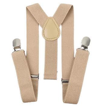 Cream Beige Boys Vintage Braces