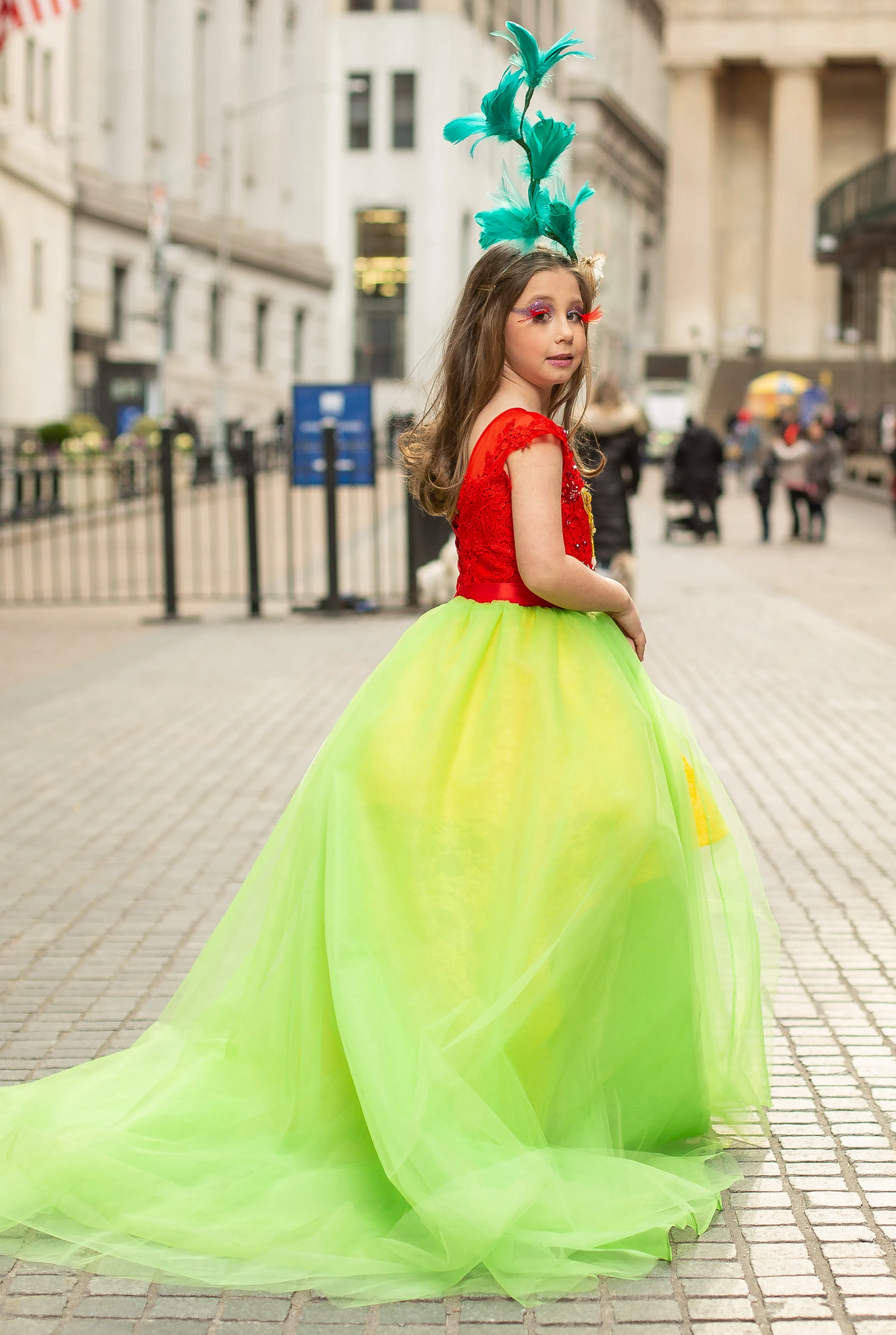 Custom Gown "Sun Conure"