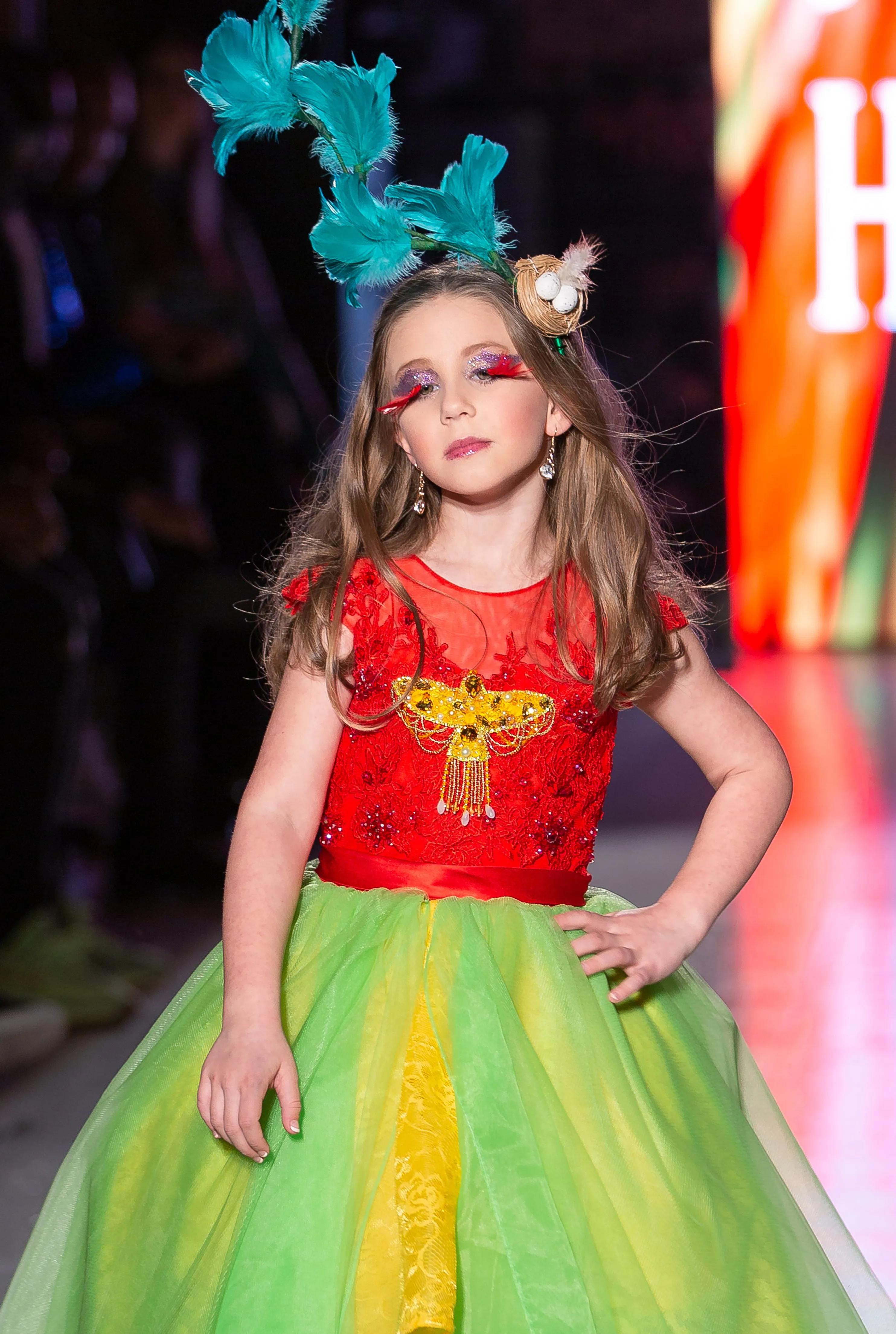 Custom Gown "Sun Conure"