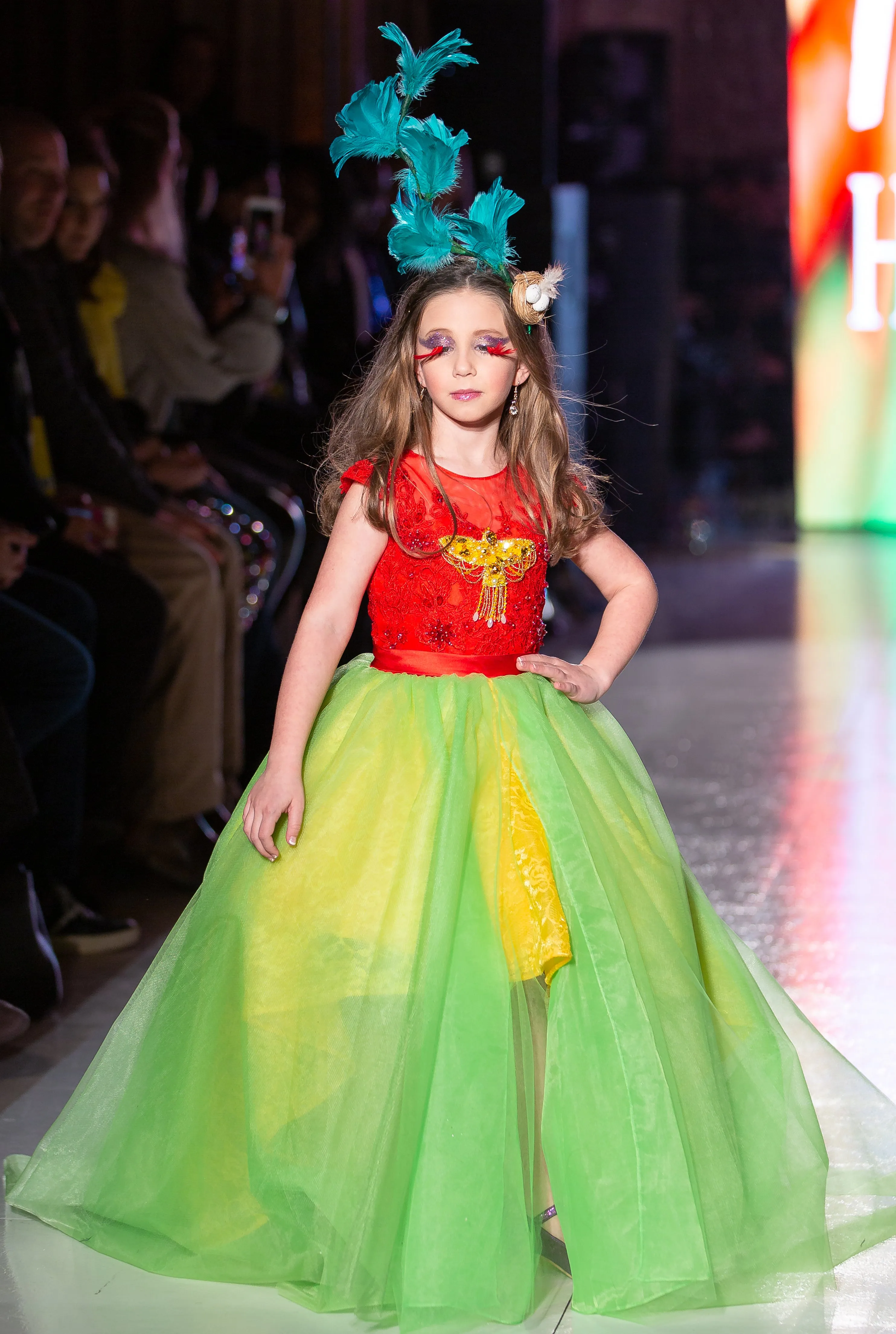 Custom Gown "Sun Conure"