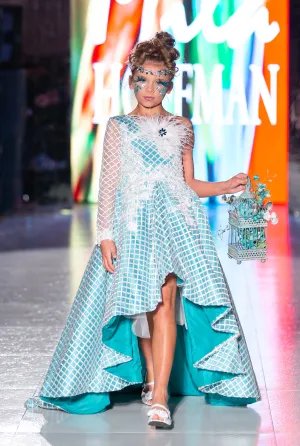 Custom Gown "Turquoise Quaker"