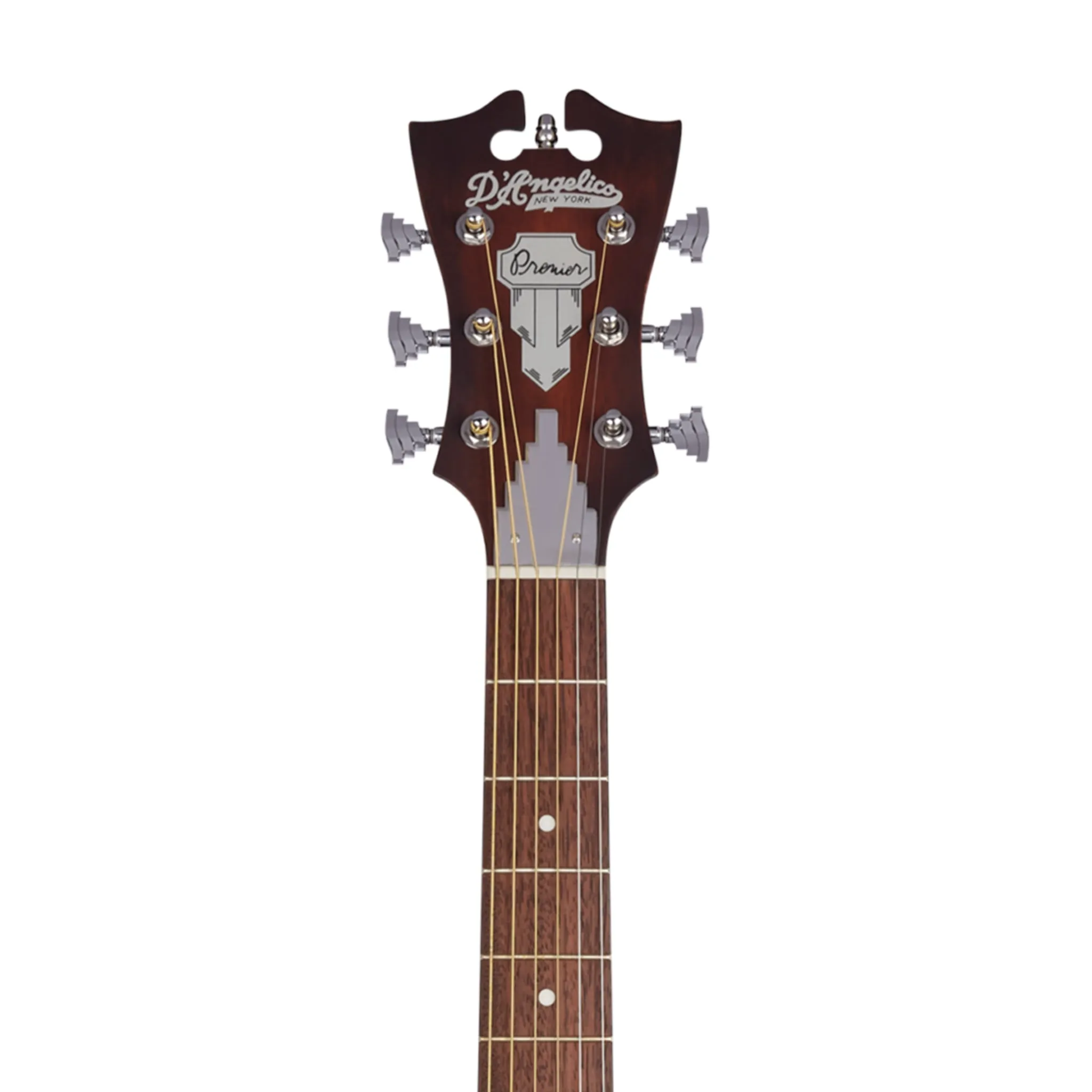 D'Angelico Premier Gramercy LS Grand Auditorium Acoustic Guitar, Aged Mahogany