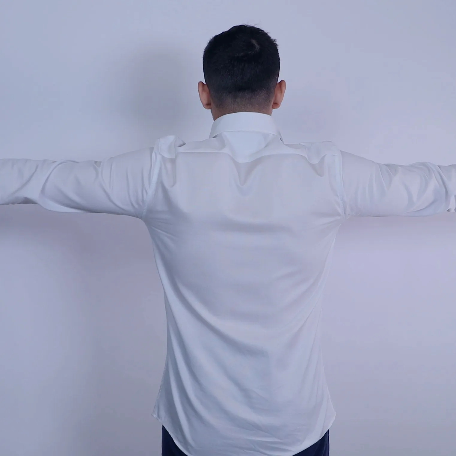 Dark Navy Blue Textured Dress Shirt | The Constellation