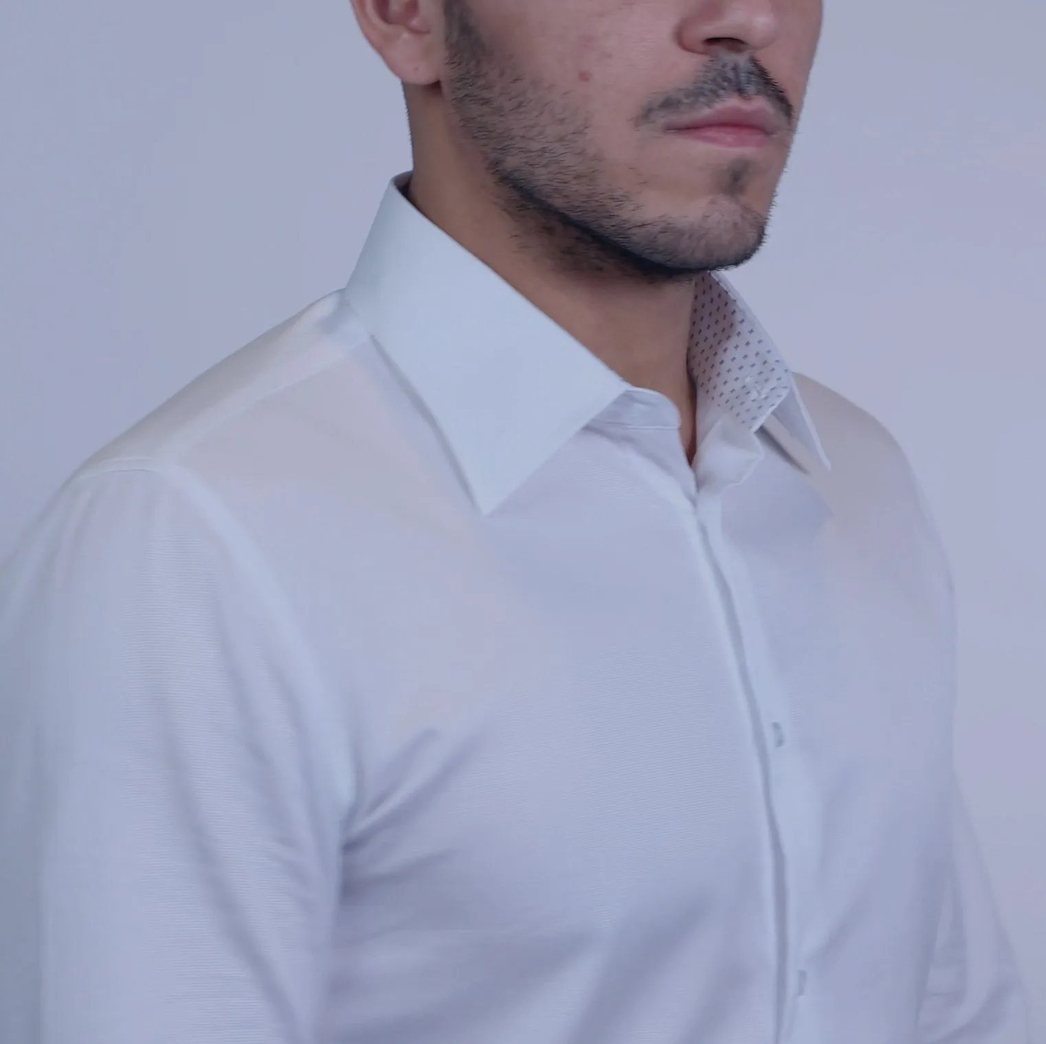 Dark Navy Blue Textured Dress Shirt | The Constellation