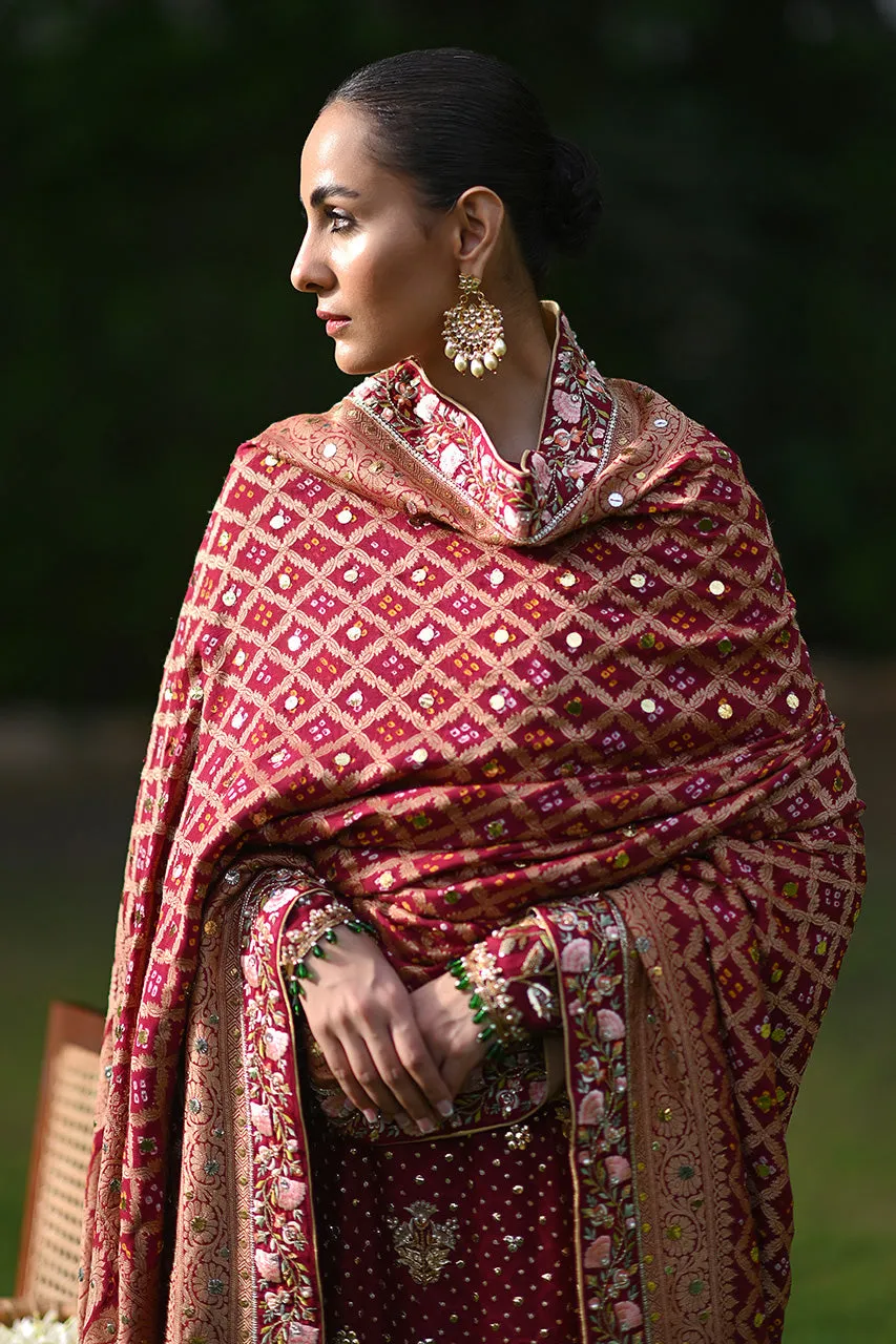 Designer Red Long Kameez Salwar for Indian Wedding Wear