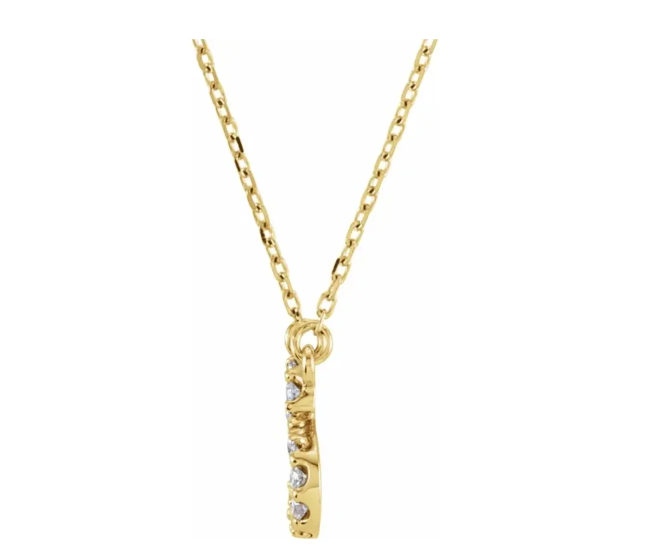 Diamond Single Initial Necklace
