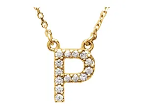 Diamond Single Initial Necklace