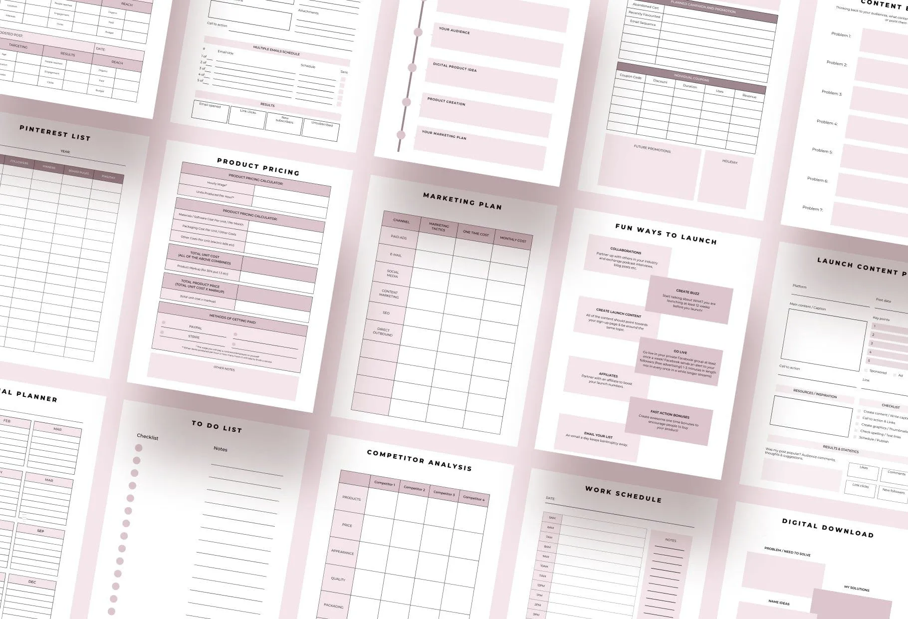 Digital Product Planner Canva Template