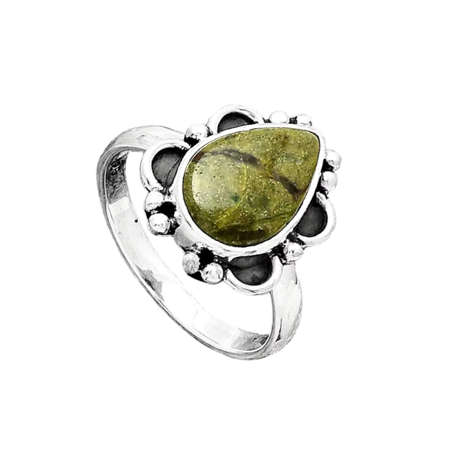 Dragons Blood Jasper Solid 925 Sterling Silver Ring 7