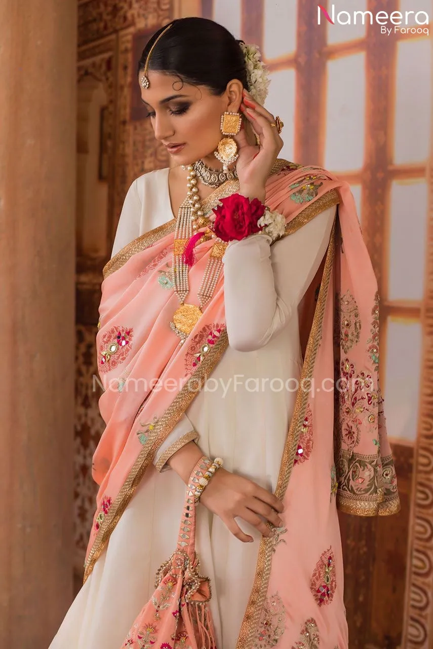 Elegant Pakistani White Frock Design 2021 #PN29