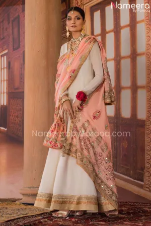 Elegant Pakistani White Frock Design 2021 #PN29