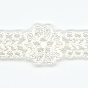 Embroidered Tulle Lace #01 White