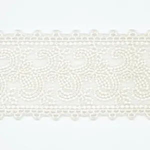 Embroidered Tulle Lace #01 White