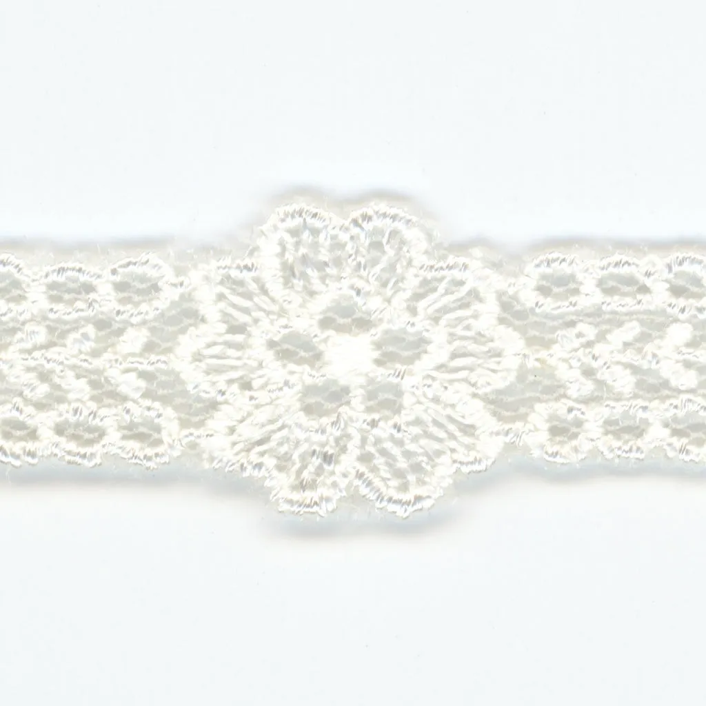 Embroidered Tulle Lace #01 White