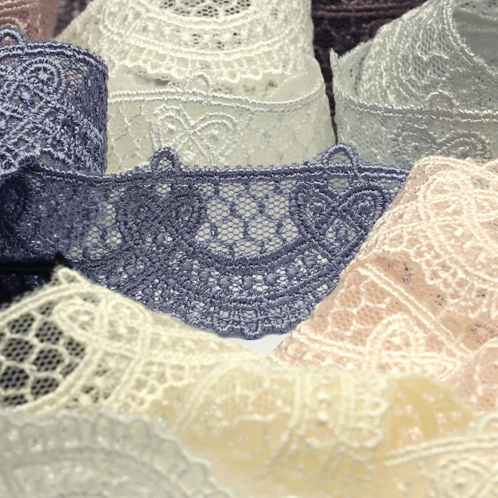 Embroidered Tulle Lace #10 Coconut