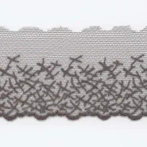 Embroidered Tulle Lace #159 Medium Gray