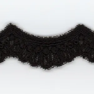 Embroidered Tulle Lace #50 Black