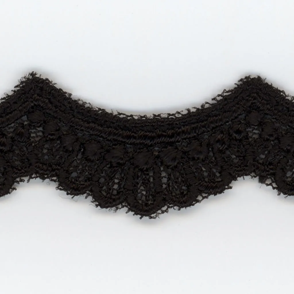 Embroidered Tulle Lace #50 Black