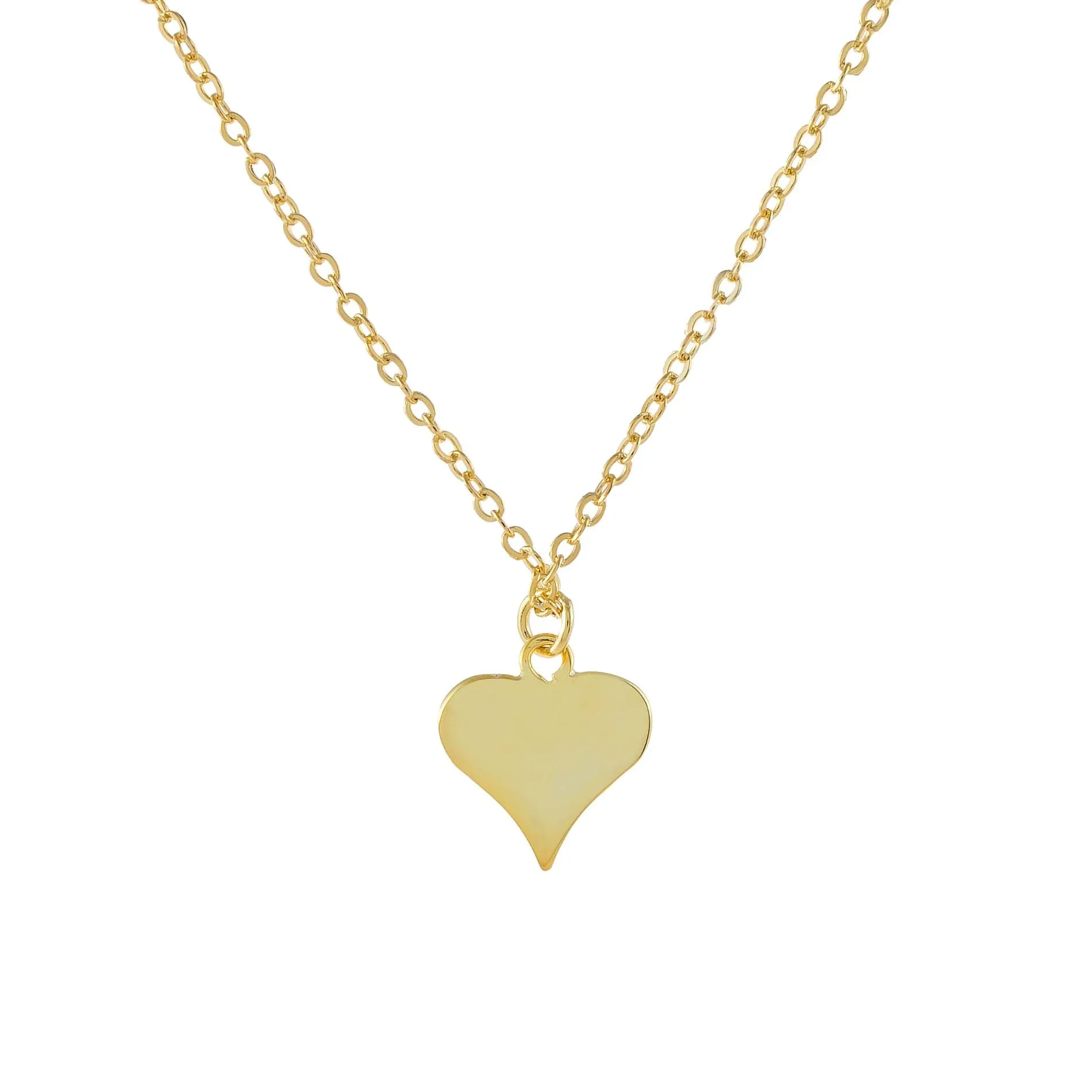 Engraved Mini Solid Heart Necklace