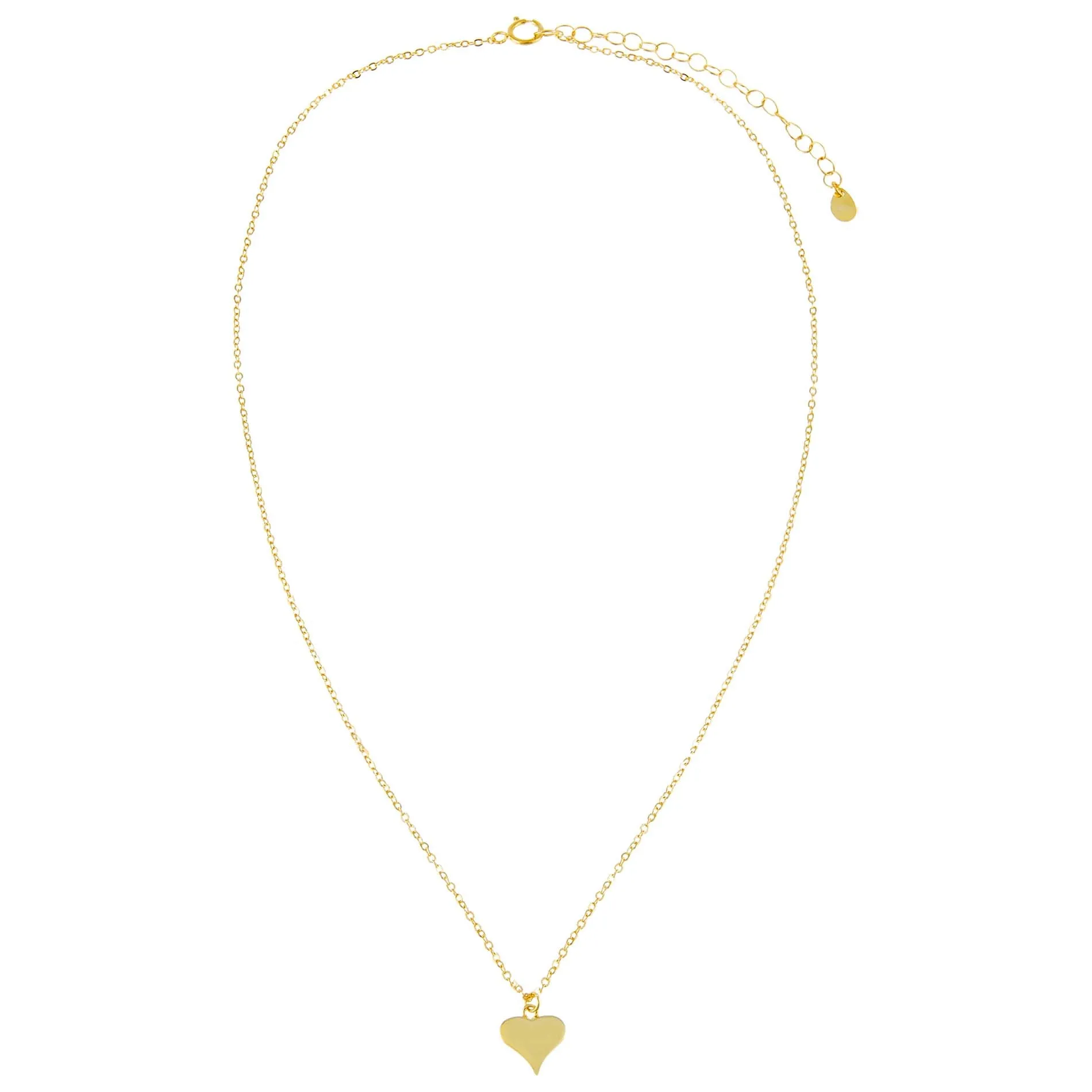 Engraved Mini Solid Heart Necklace