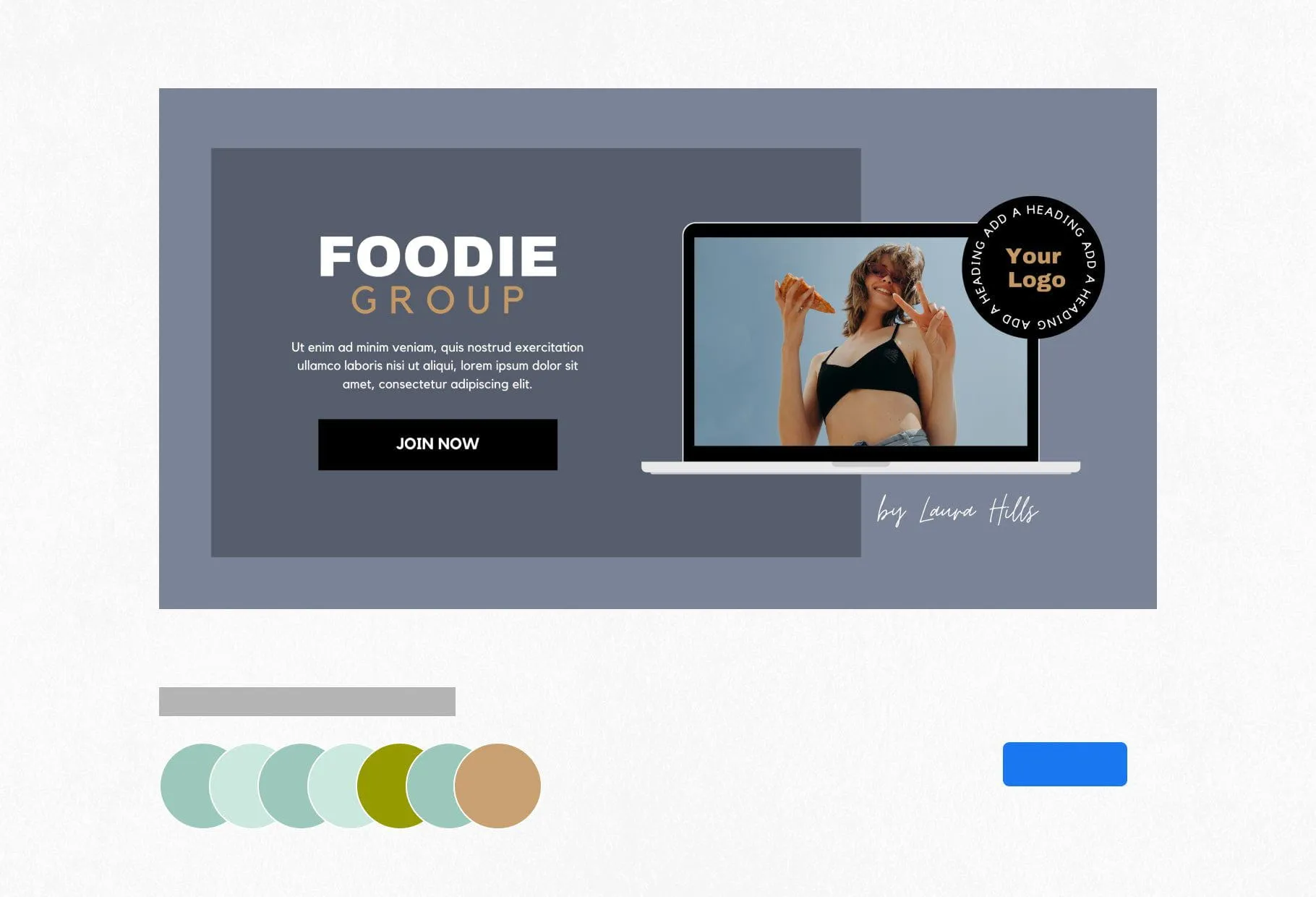 Facebook Group Banner Charcoal Canva Templates