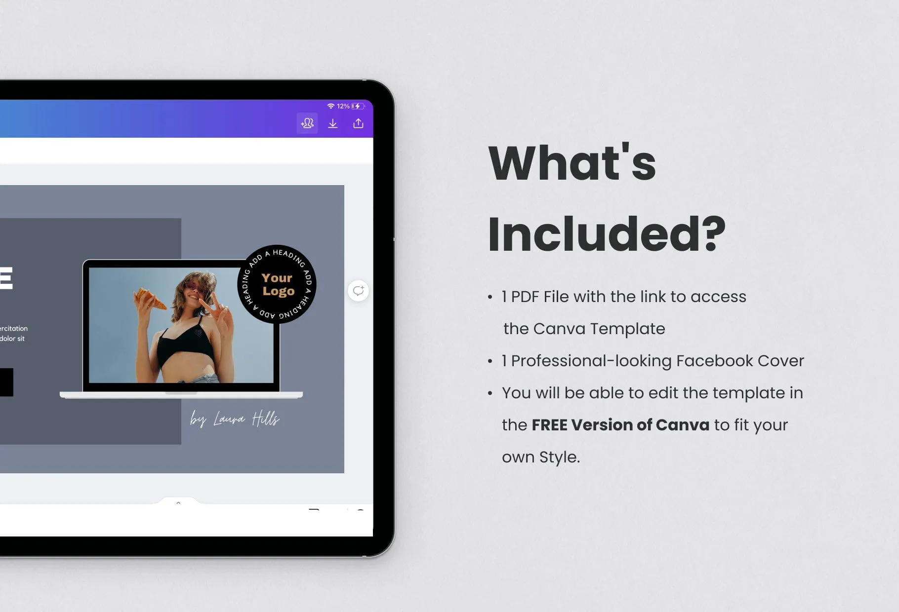 Facebook Group Banner Charcoal Canva Templates