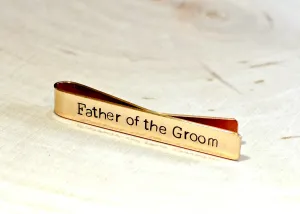 Father of the Groom Tie Clip in Bronze