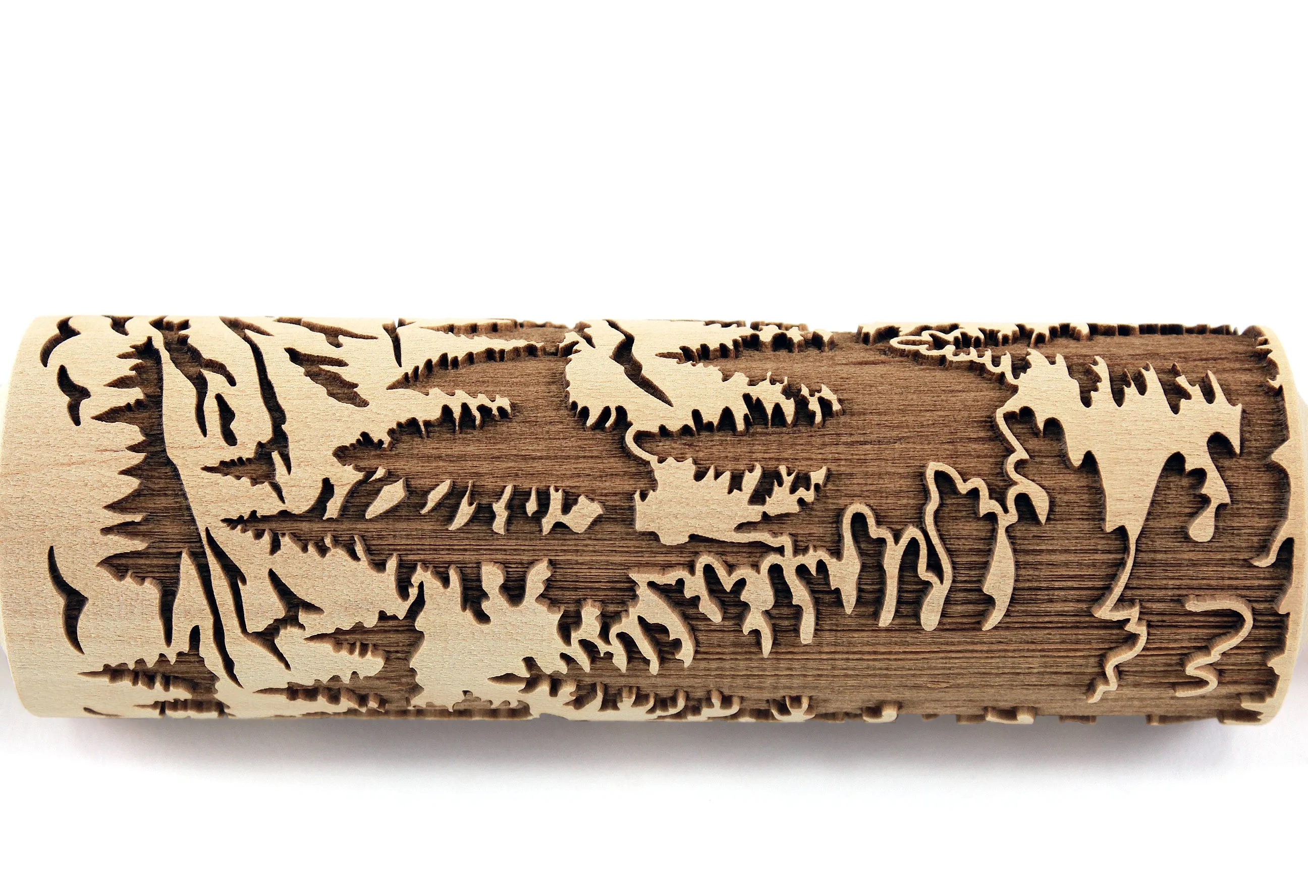 Fir Forest Rolling Pin , Spruce Grove, Mountains, Embossed Cookies, Christmas Gift