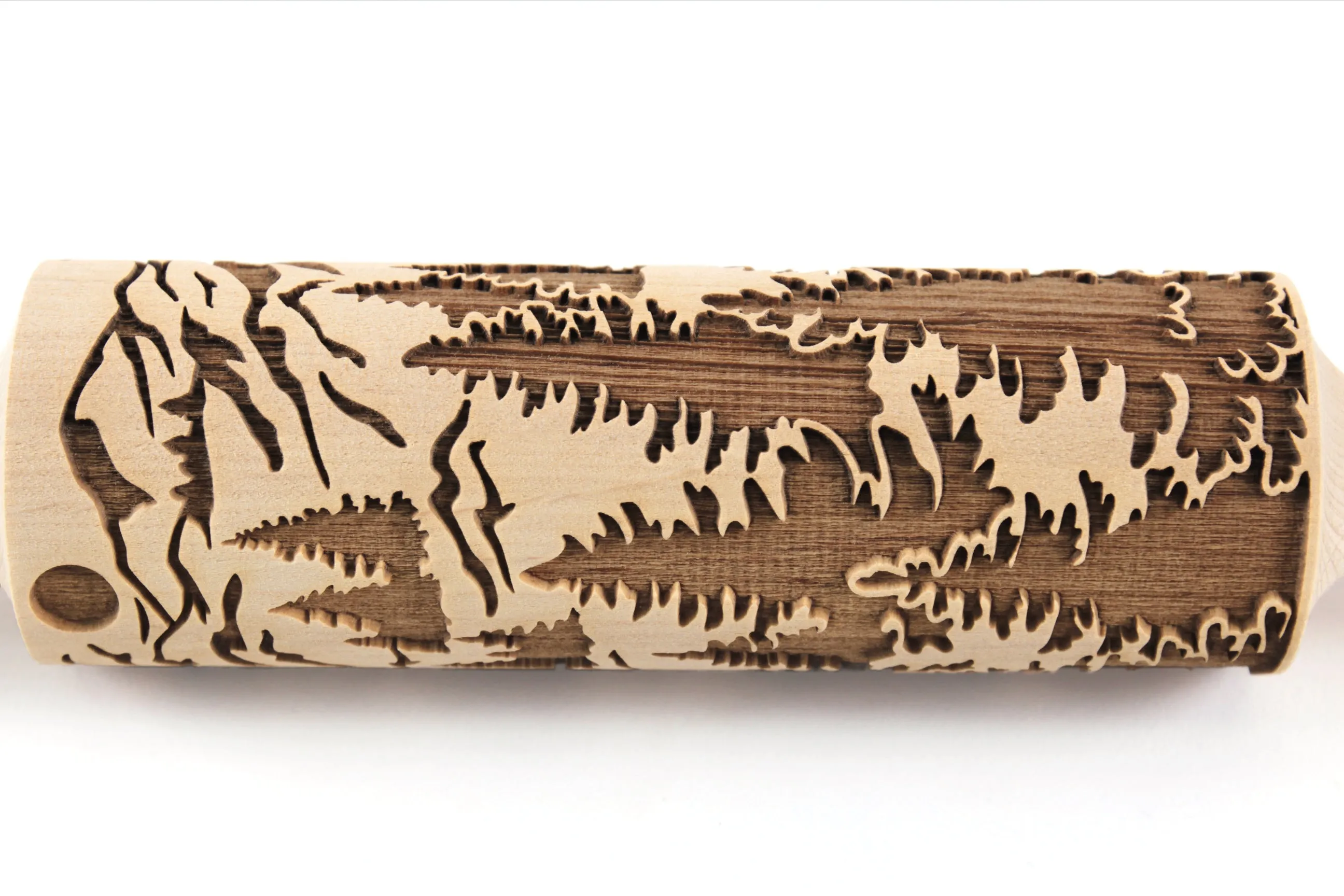 Fir Forest Rolling Pin , Spruce Grove, Mountains, Embossed Cookies, Christmas Gift