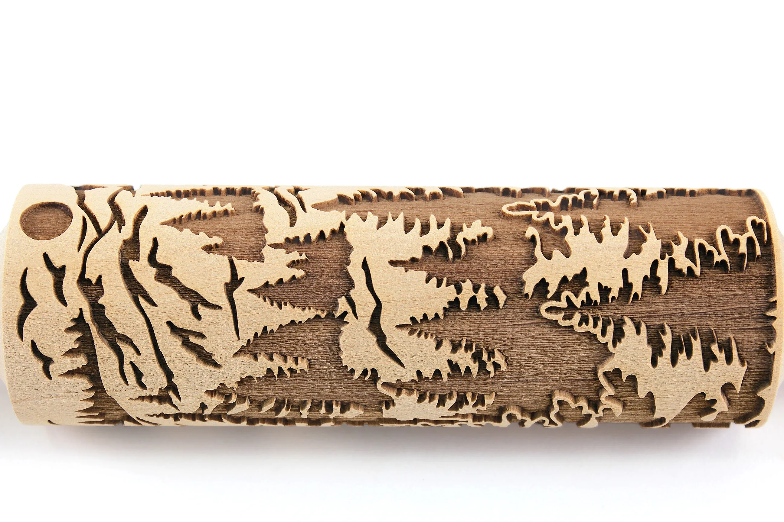 Fir Forest Rolling Pin , Spruce Grove, Mountains, Embossed Cookies, Christmas Gift