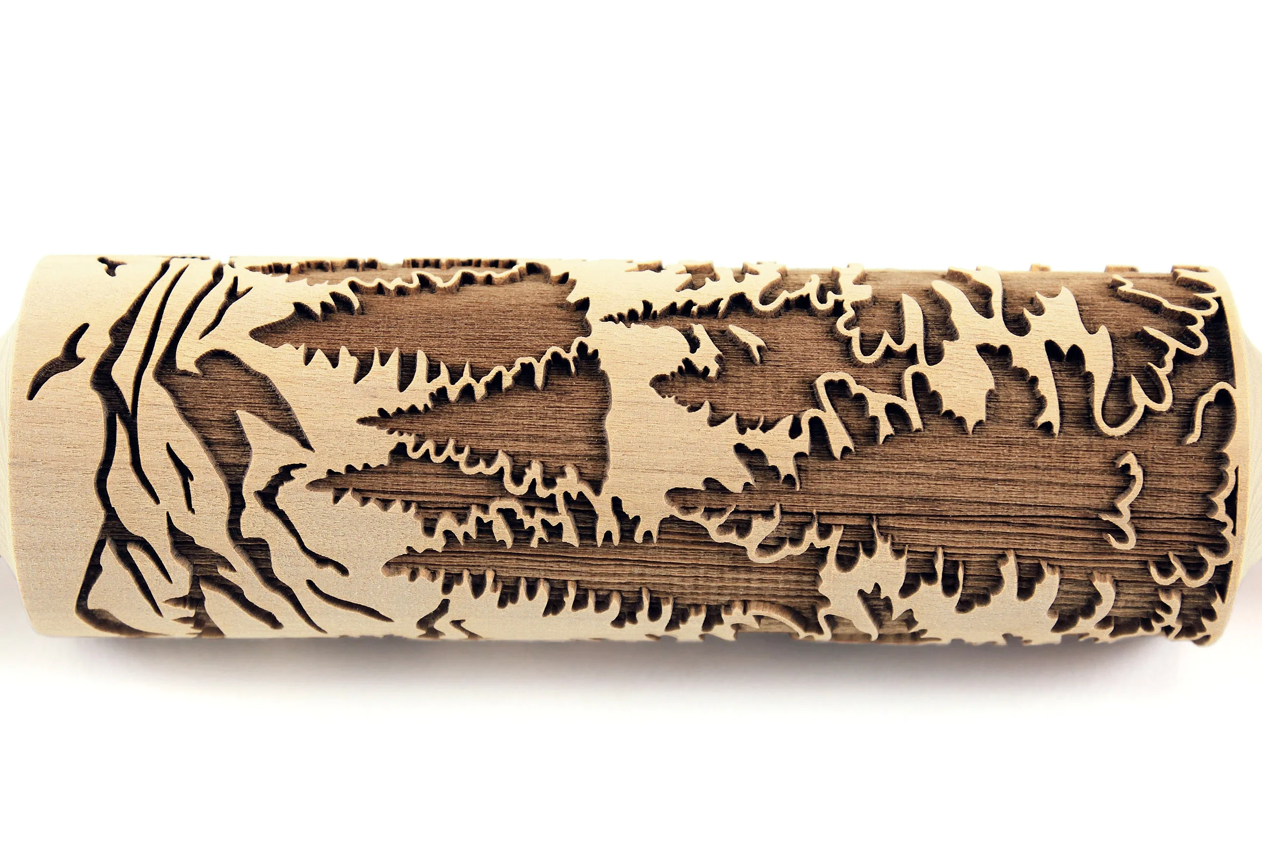 Fir Forest Rolling Pin , Spruce Grove, Mountains, Embossed Cookies, Christmas Gift