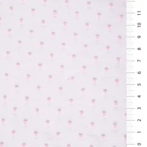 Flocked Tulle Fabric with Small Polka Dots