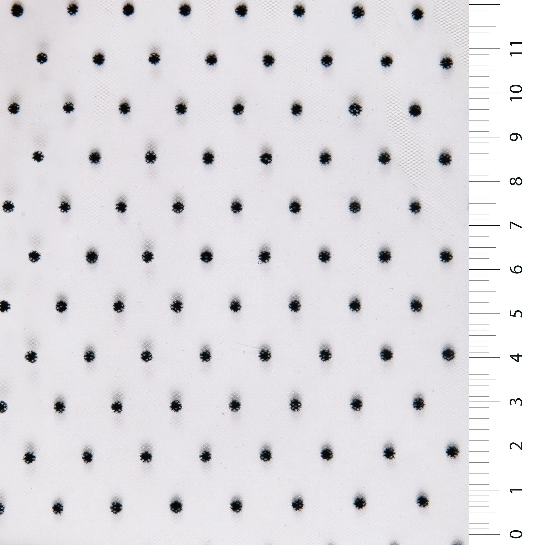 Flocked Tulle Fabric with Small Polka Dots