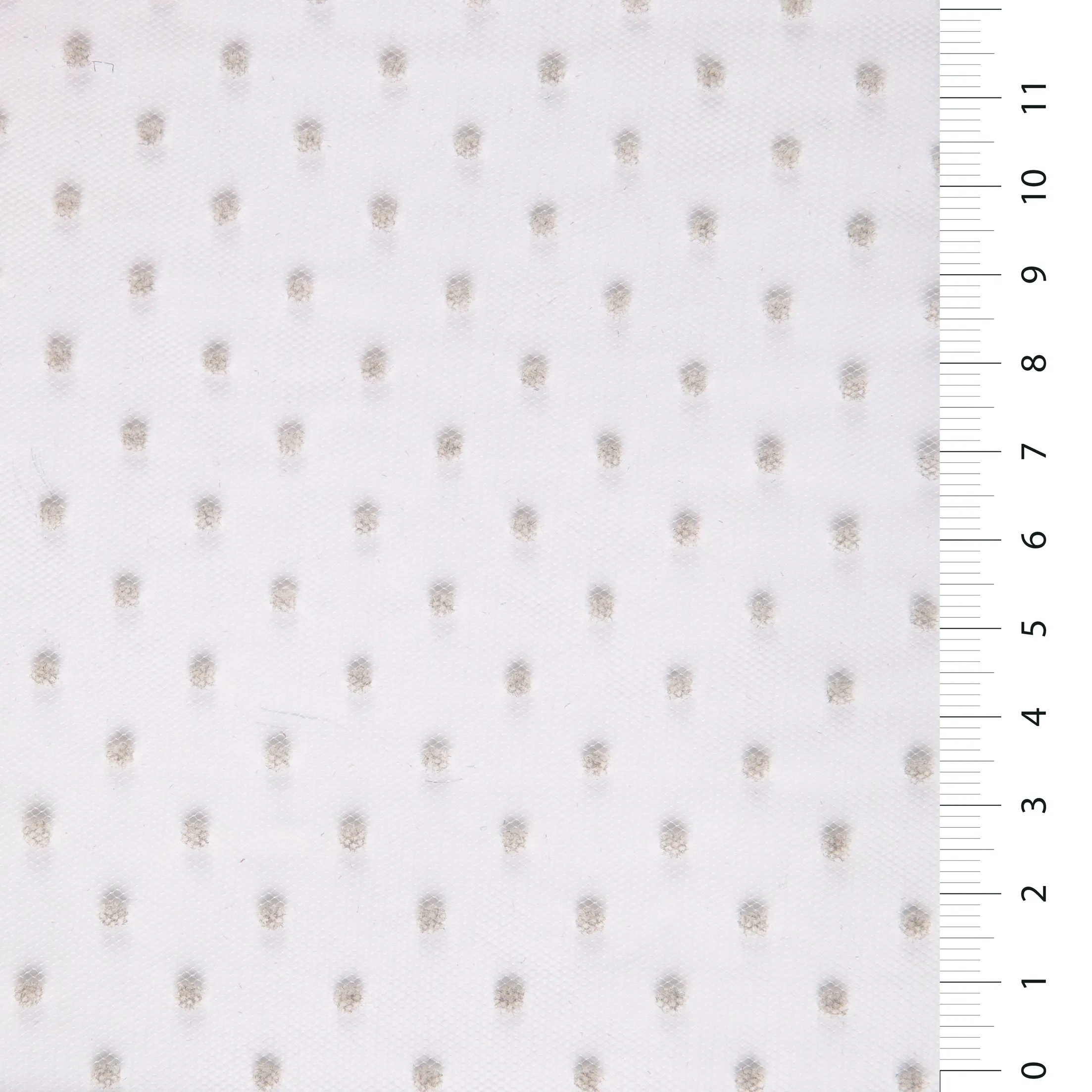 Flocked Tulle Fabric with Small Polka Dots
