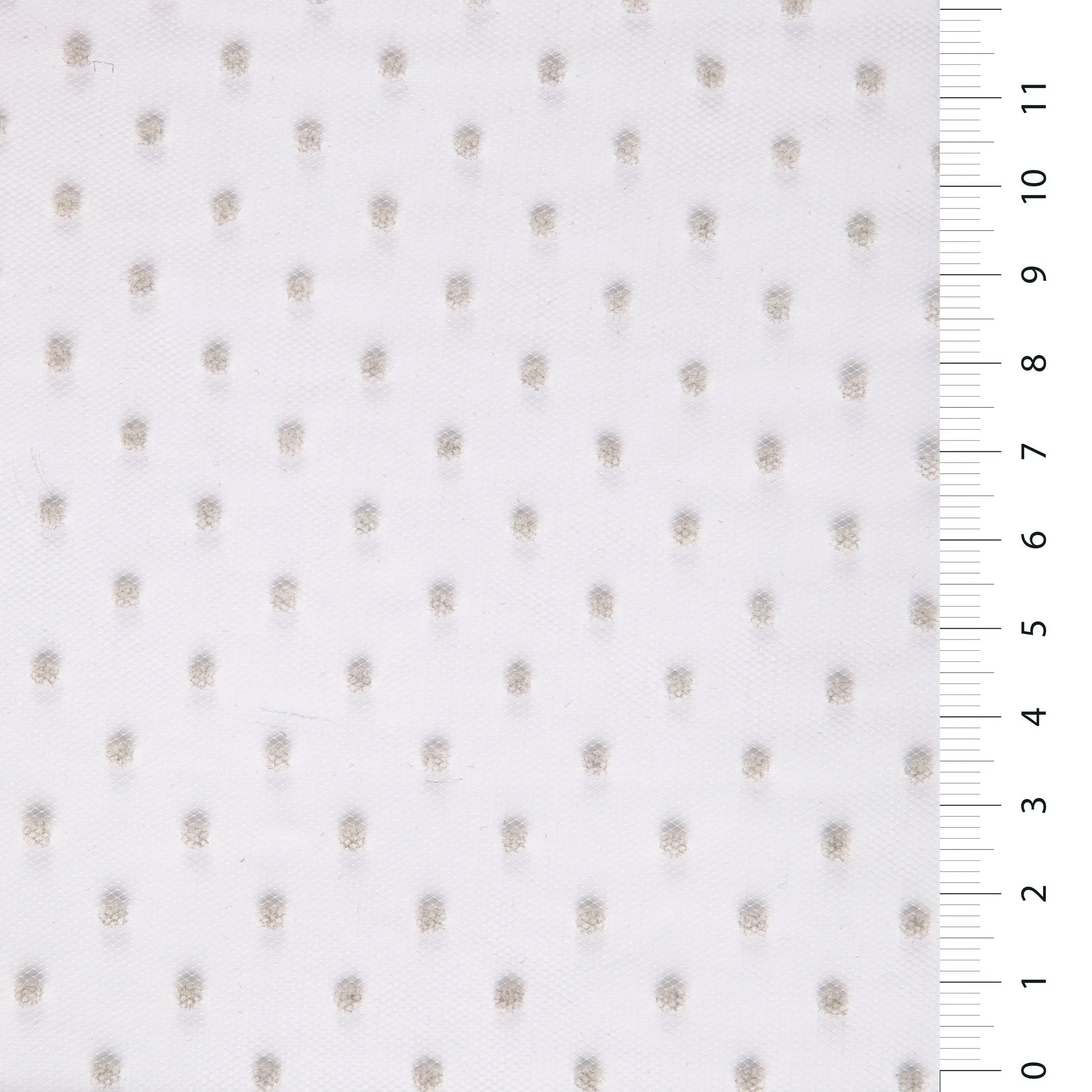 Flocked Tulle Fabric with Small Polka Dots