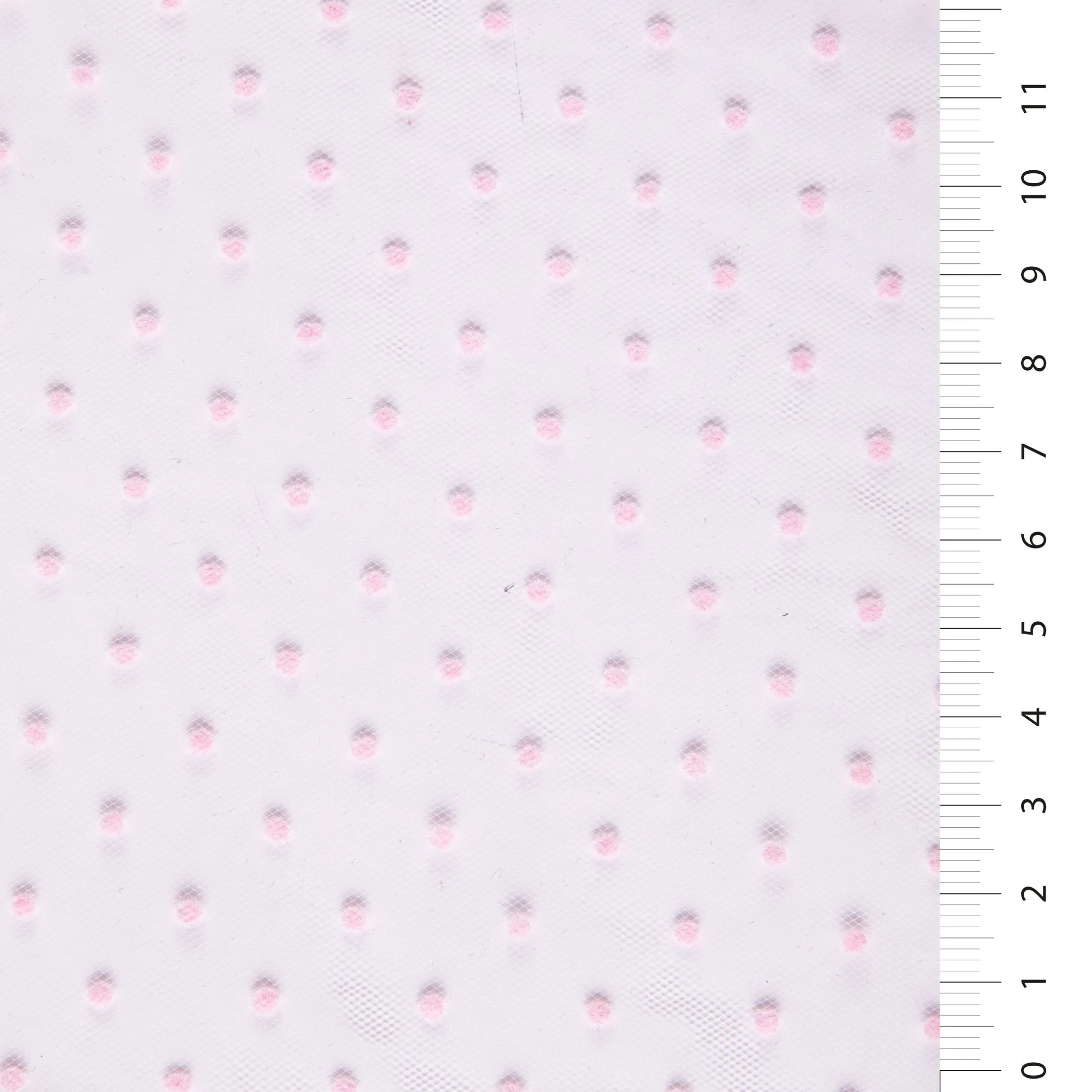 Flocked Tulle Fabric with Small Polka Dots