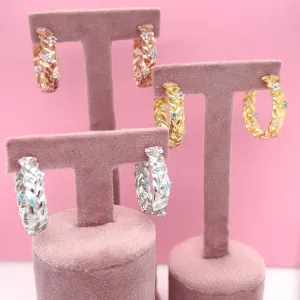Flower, Gleam and Glow Hoop Earrings