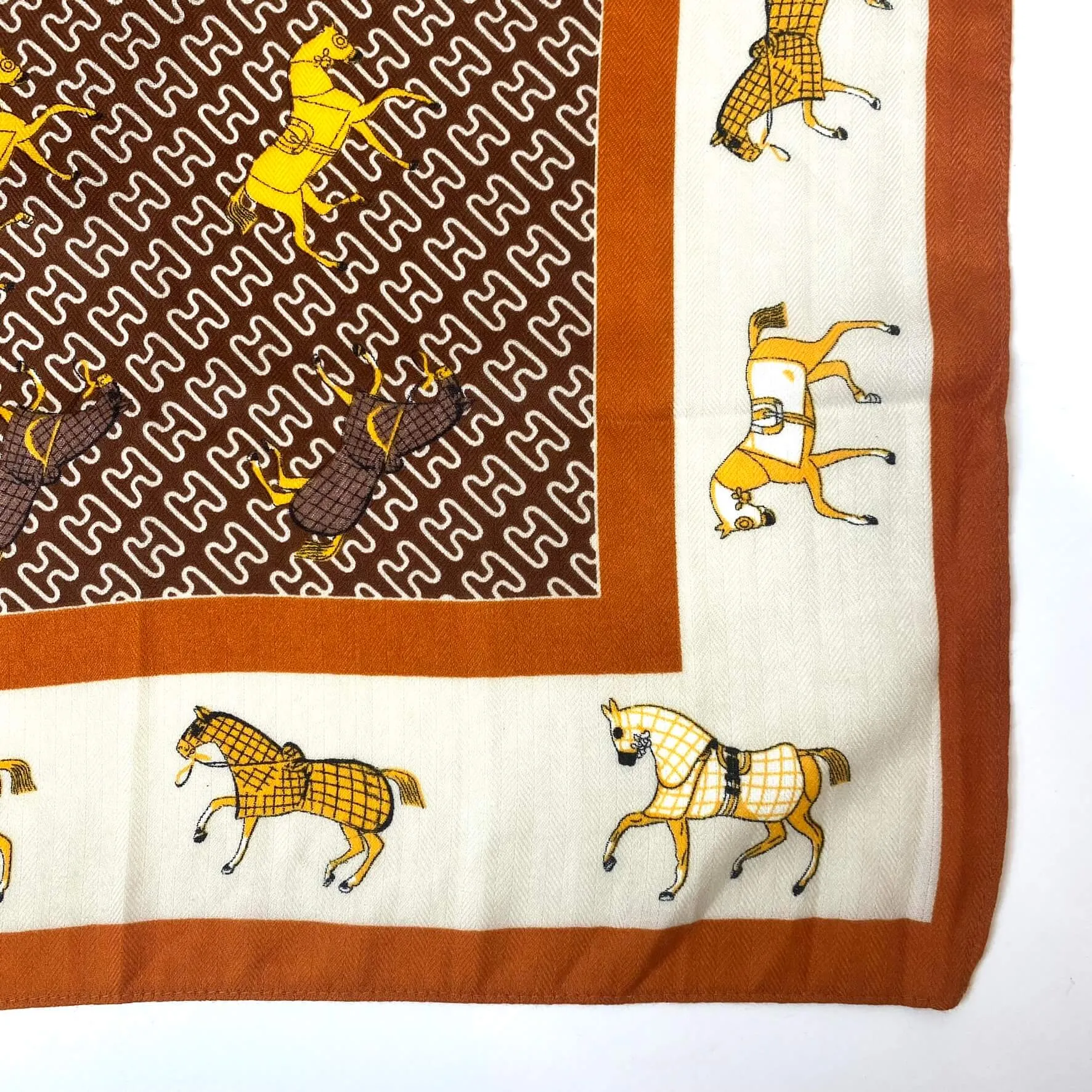 Galloping Grace Square Scarf - Brown
