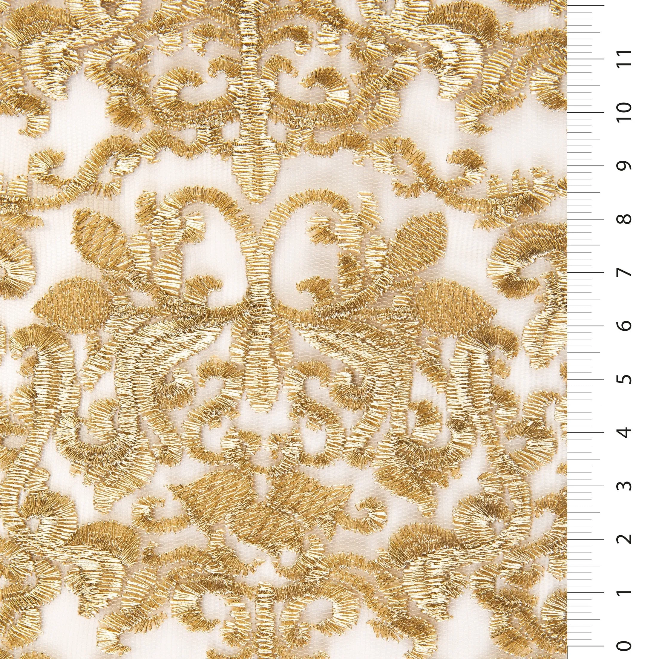 Glitter Thread Embroidered Fabric