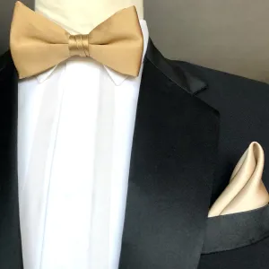 Gold Silk Bow Tie